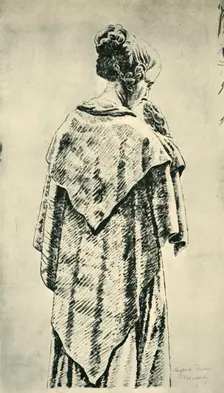 Study of a woman from behind, early 19th century, (1943). Creator: Caspar David Friedrich