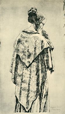 Study of a woman from behind, early 19th century, (1943). Creator: Caspar David Friedrich