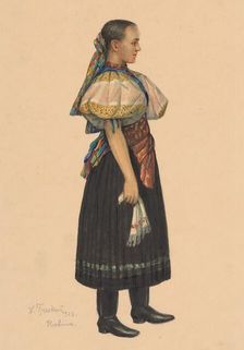 Study of a woman from Habina, 1923. Creator: Ladislav Treskon
