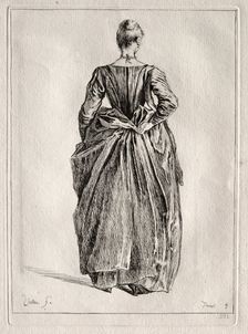 Study of a Woman from the Back. Creator: Pierre Charles Trémolière (French, 1703-1739)