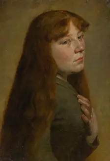 Study of a Woman from Three Quarters Profile, 1895-1896. Creator: Jozef Hanula