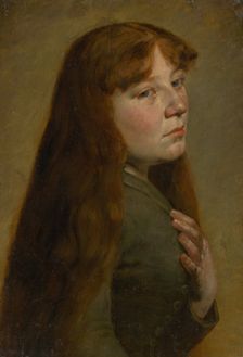 Study of a Woman from Three Quarters Profile, 1895-1896. Creator: Jozef Hanula