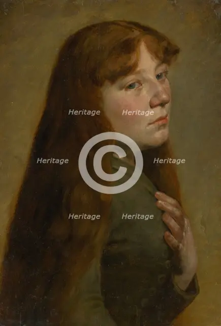 Study of a Woman from Three Quarters Profile, 1895-1896. Creator: Jozef Hanula.