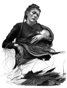 Study of a woman holding a baby, 1895