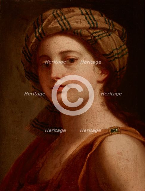 Study of a Woman in a Turban, 18th century. Creator: Unknown.