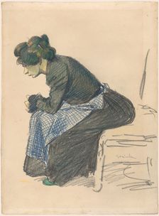 Study of a Woman, late 19th-early 20th century. Creator: Theophile Alexandre Steinlen