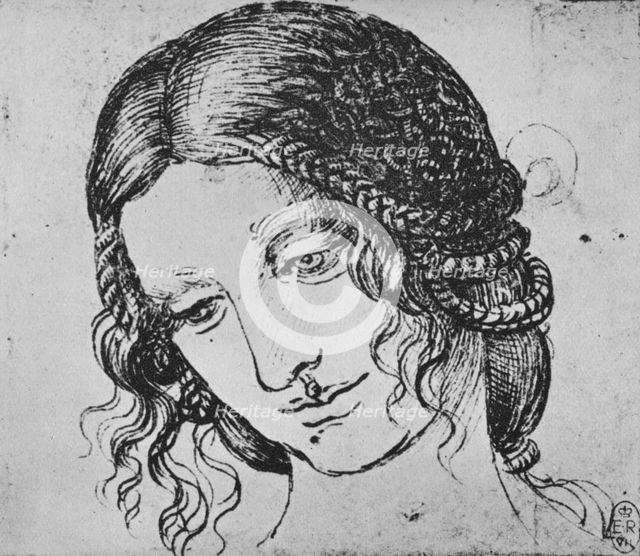 'Study of a Woman's Braided Hair', c1480 (1945). Artist: Leonardo da Vinci.