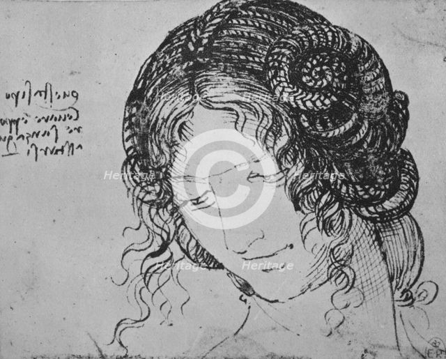 'Study of a Woman's Braided Hair', c1480 (1945). Artist: Leonardo da Vinci.