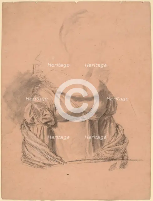 Study of a Woman's Dress, probably c. 1820. Creator: John Vanderlyn.