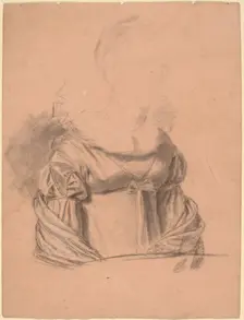 Study of a Woman's Dress, probably c. 1820. Creator: John Vanderlyn