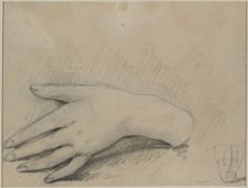 Study of a Woman's Hand (verso), 1800s. Creator: Théodule Ribot (French, 1823-1891)