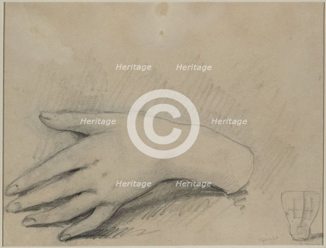 Study of a Woman's Hand (verso), 1800s. Creator: Théodule Ribot (French, 1823-1891).