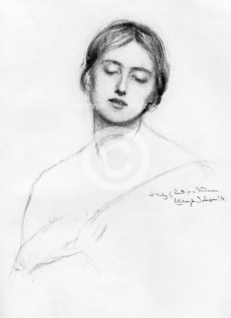 Study of a woman's head, 1896 (1898).Artist: E Borough Johnson