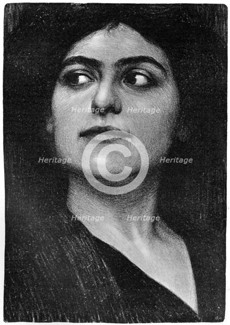 Study of a woman's head, 1899.Artist: Hans Unger