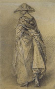 Study of a Woman, seen from the Back, mid 18th century. Artist: Thomas Gainsborough