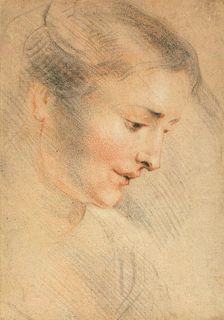 Study of a Woman's Head, 1710s. Creator: Watteau, Jean Antoine (1684-1721)