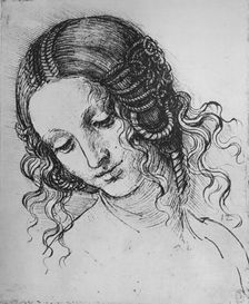Study of a Woman's Head c1480 (1945). Artist: Leonardo da Vinci