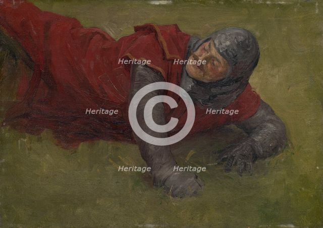 Study of a Wounded Soldier, 1895-1896. Creator: Jozef Hanula.