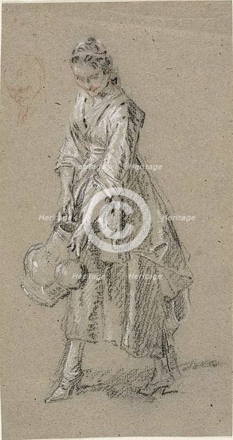 Study of a Young Woman with a Watering Jug, n.d. Creator: Nicolas Lancret.