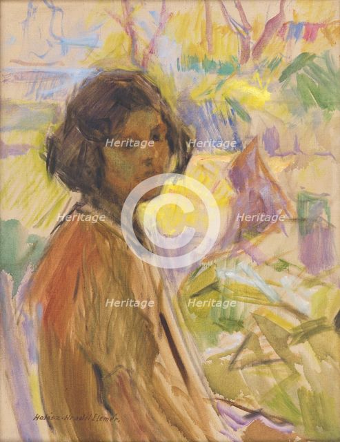 Study of a young woman, c1940. Creator: Elemír Halász-Hradil.