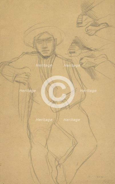 Study of a young man, 1919. Creator: Ladislav Mednyanszky.
