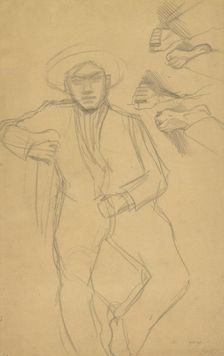 Study of a young man, 1919. Creator: Ladislav Mednyanszky