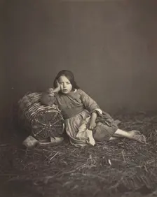 Study of a Young Peasant Girl, c. 1860. Creator: Unidentified Photographer