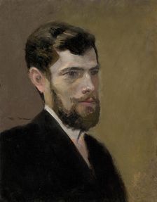 Study of a Bearded Man in a Black Suit, 1880-1900. Creator: Ladislav Mednyanszky