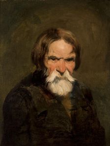 Study of a Bearded Peasant, 1846-1848. Creator: Piotr Michalowski