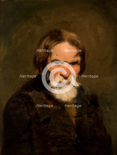 Study of a Bearded Peasant, 1846-1848. Creator: Piotr Michalowski.