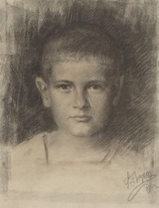Study of a boy, around 1920. Creator: Ladislav Treskon