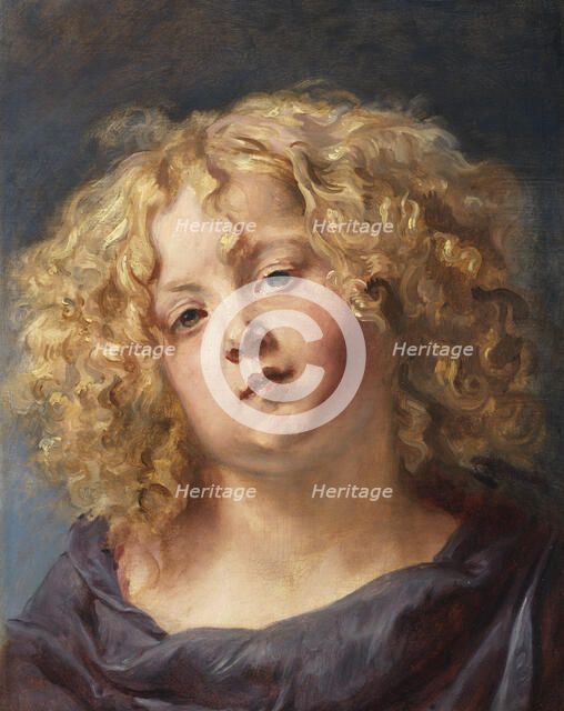 Study of a Boy's Head, c.1644-1645. Creator: Thomas Willeboirts.