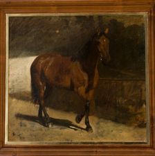 Study of a Chestnut Horse, c1872. Creator: Maksymilian Gierymski