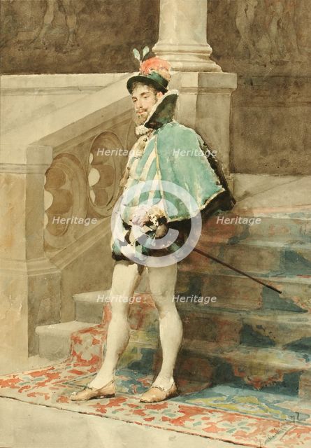 Study of a Courtier, 1877. Creator: Carlo Randanini.