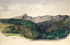 Study of a Distant Range of Mountains, 1860. Artist: William Dyce