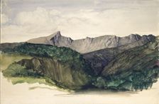 Study of a Distant Range of Mountains, 1860. Artist: William Dyce