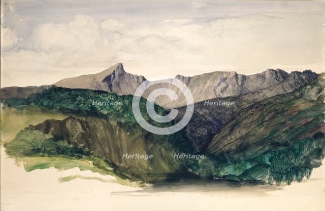 Study of a Distant Range of Mountains, 1860. Artist: William Dyce.