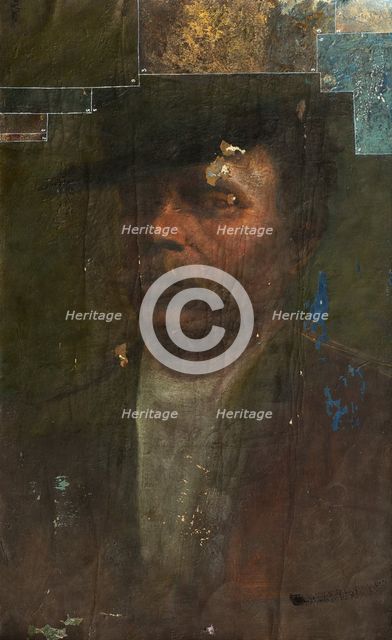 Study of a Farmer in a Hat, 1880-1900. Creator: Ladislav Mednyanszky.