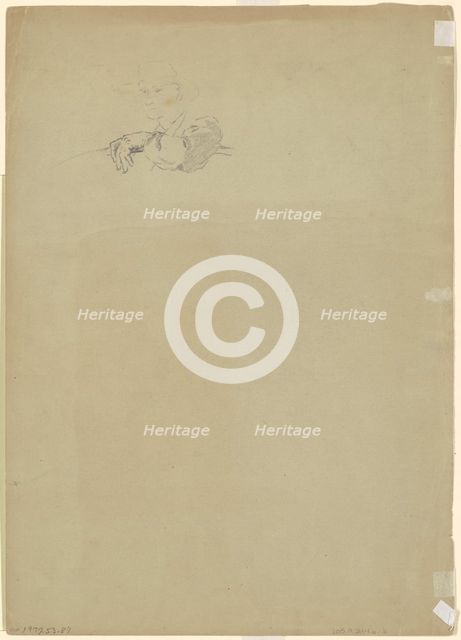 Study of a Farmer [verso], c. 1870-1880. Creator: Enoch Wood Perry.