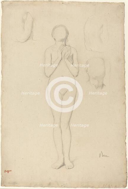Study of a Female Nude, 1856/1858. Creator: Edgar Degas.