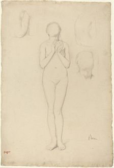 Study of a Female Nude, 1856/1858. Creator: Edgar Degas