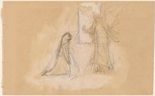 Study of a Figure from Behind [recto], 1890/1897. Creator: Charles Sprague Pearce
