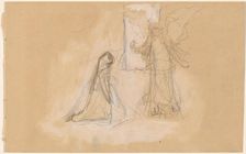 Study of a Figure from Behind [recto], 1890/1897. Creator: Charles Sprague Pearce