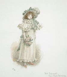 Study of a Fully Dressed Little Girl, 1897. Creator: Catherine Greenaway