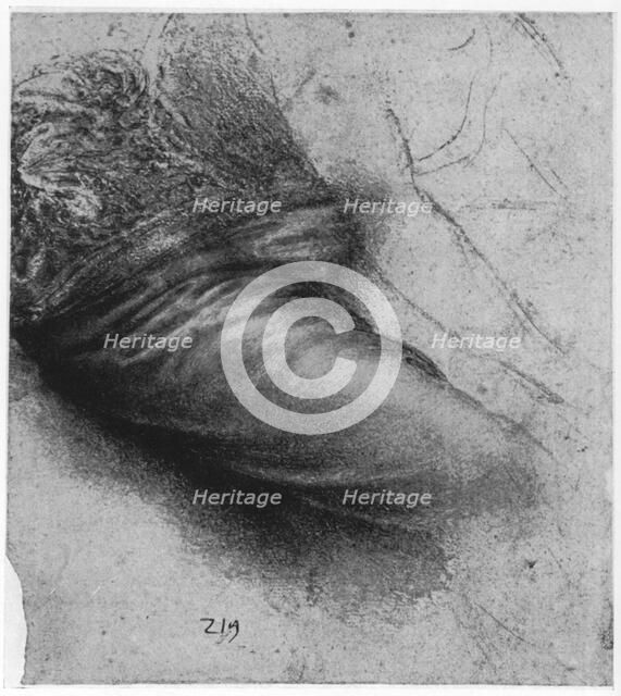 Study of a garment for St Anne, 1503-1517 (1954). Artist: Leonardo da Vinci