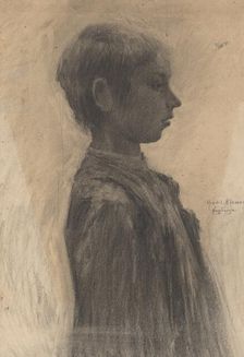 Study of a Girl, 1898. Creator: Elemír Halász-Hradil