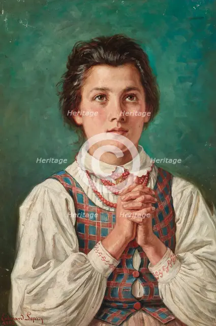 Study of a Girl, 1903. Creator: Edward Lepszy.