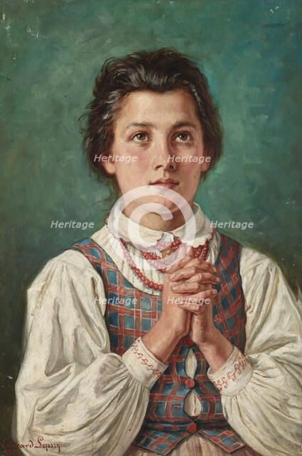 Study of a Girl, 1903. Creator: Edward Lepszy.