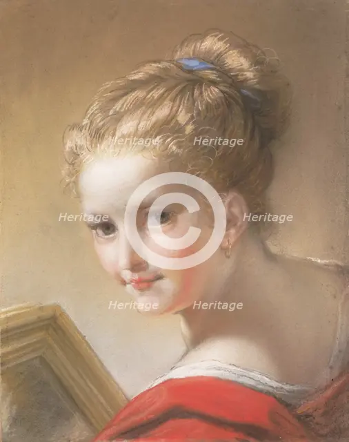Study of a Girl in Red, 1717. Creator: Benedetto Luti.