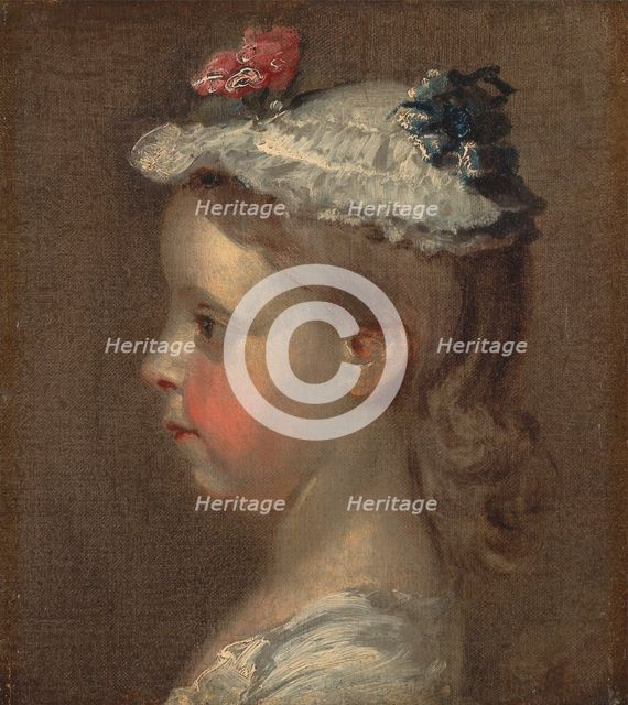 Study of a Girl's Head, ca. 1745. Creator: William Hogarth.